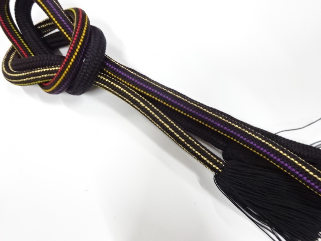 正絹　撚り房　手組帯締め